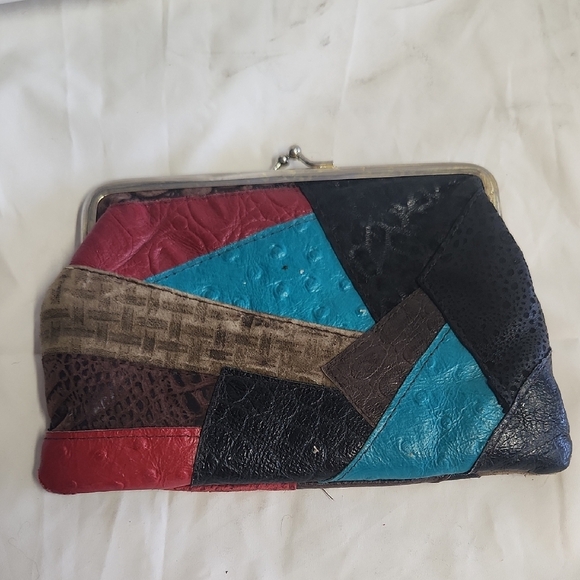 Patchwork Leather Clutch - Multicolor - Picture 2 of 4